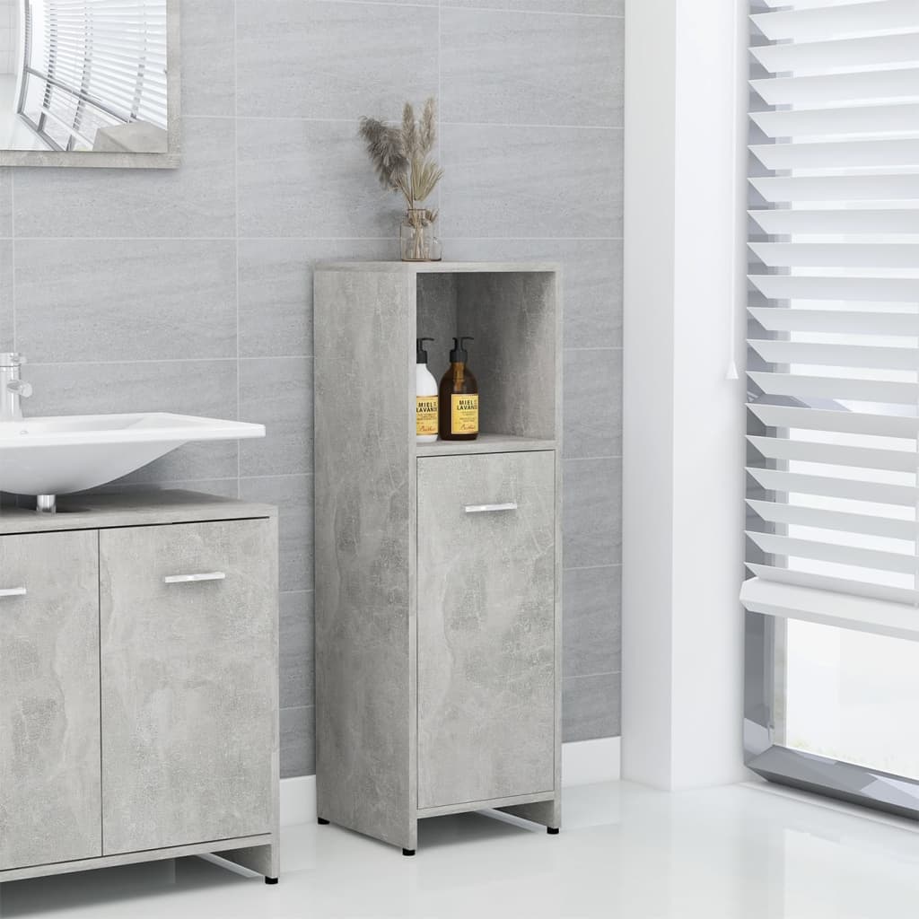 Bathroom cabinet, concrete grey, 30 x 30 x 95 cm, PAL