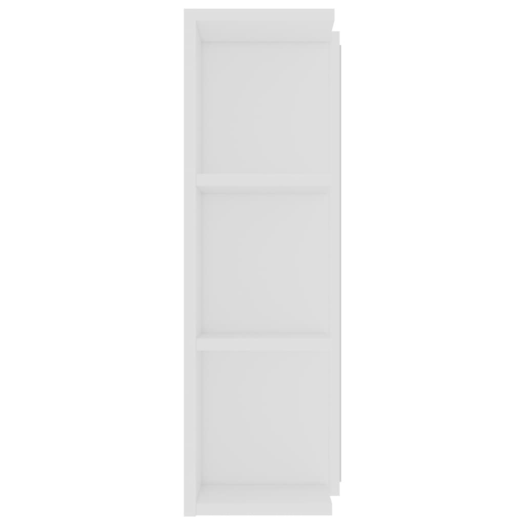 Bathroom cabinet with mirror, white, 80 x 20.5 x 64 cm, PAL