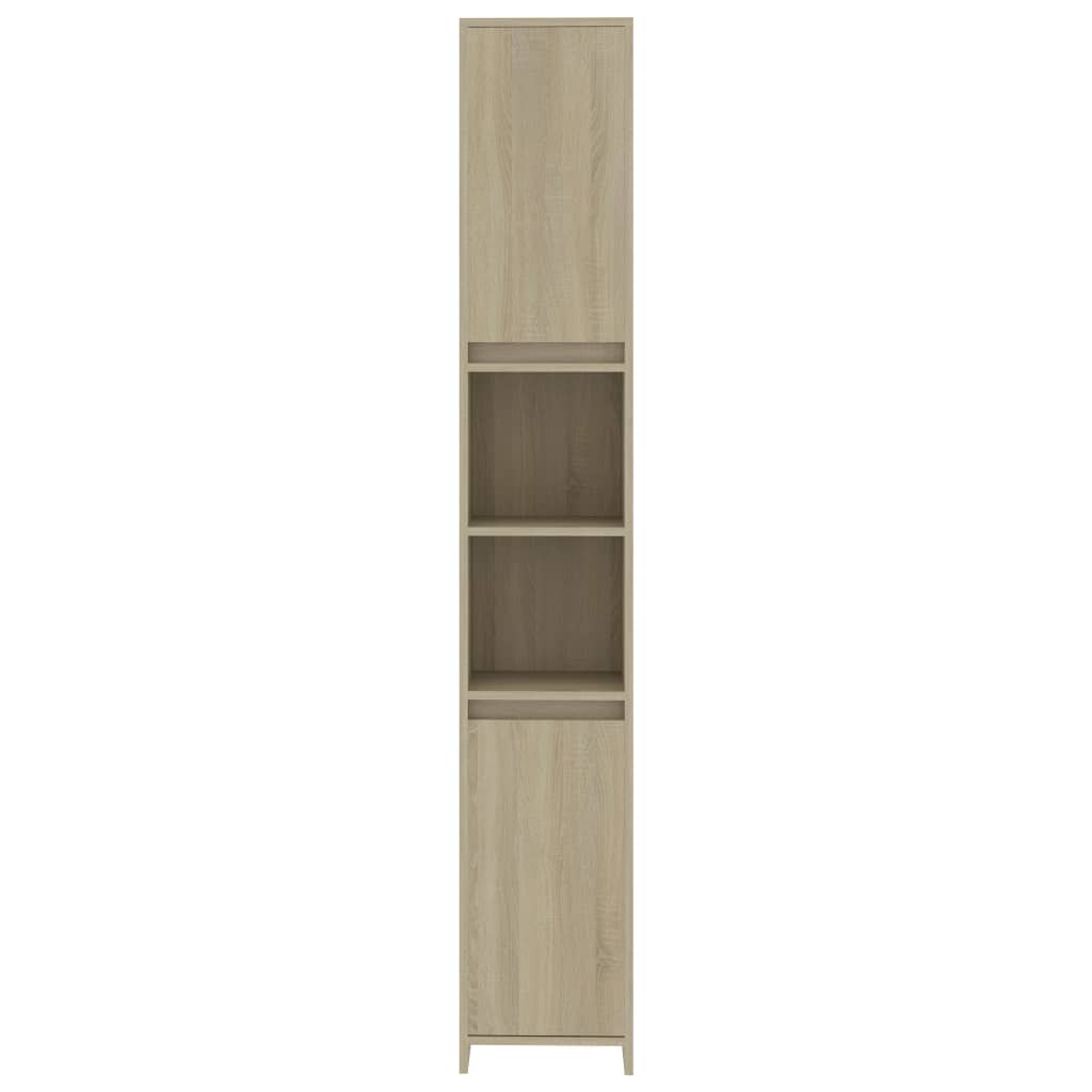 Dulap de baie, stejar sonoma, 30x30x183,5 cm, lemn prelucrat