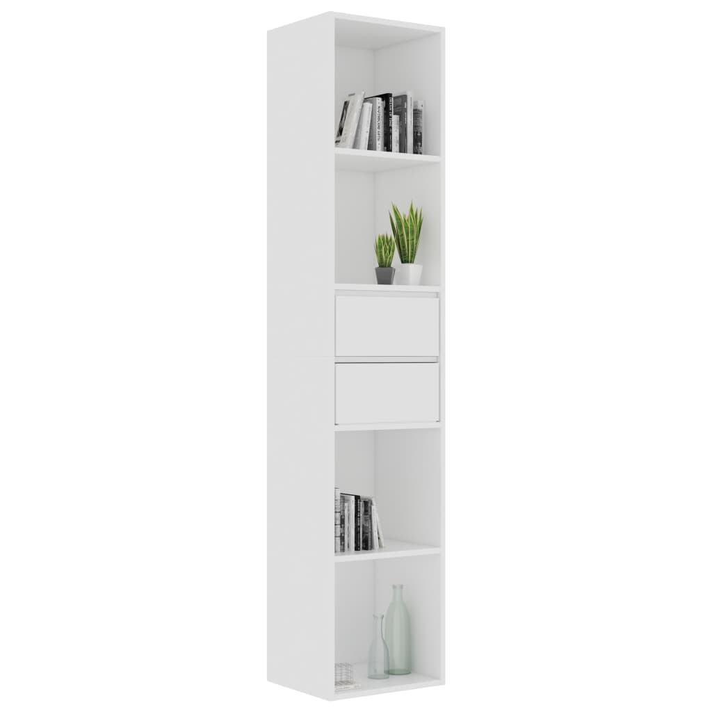 Bookcase, white, 36 x 30 x 171 cm, chipboard