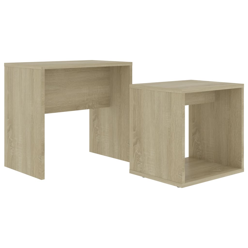 Set măsuțe de cafea, stejar Sonoma, 48x30x45 cm, lemn prelucrat