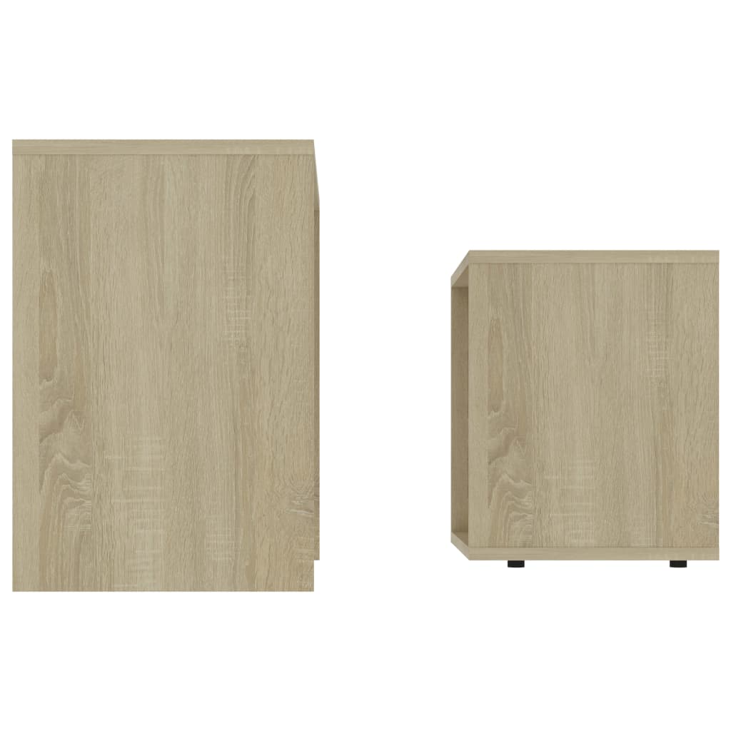 Set măsuțe de cafea, stejar Sonoma, 48x30x45 cm, lemn prelucrat