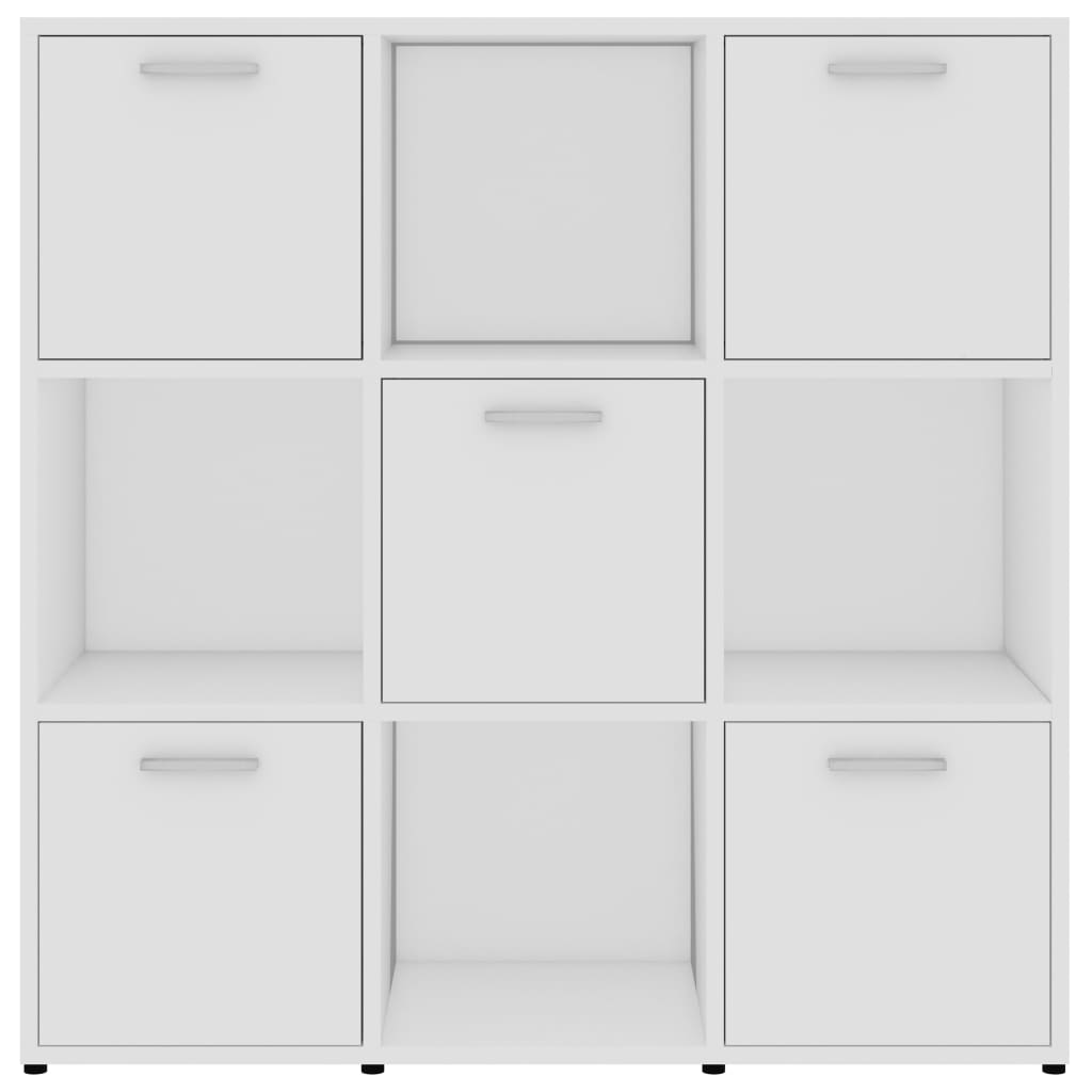 Bibliotecă, alb, 90x30x90 cm, lemn prelucrat