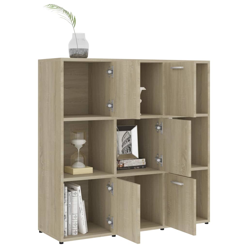 Bookcase, Sonoma oak, 90 x 30 x 90 cm, chipboard