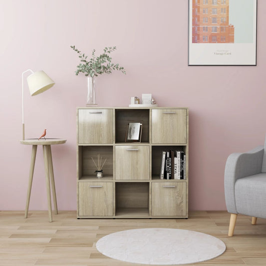 Bibliotecă, stejar Sonoma, 90 x 30 x 90 cm, lemn prelucrat
