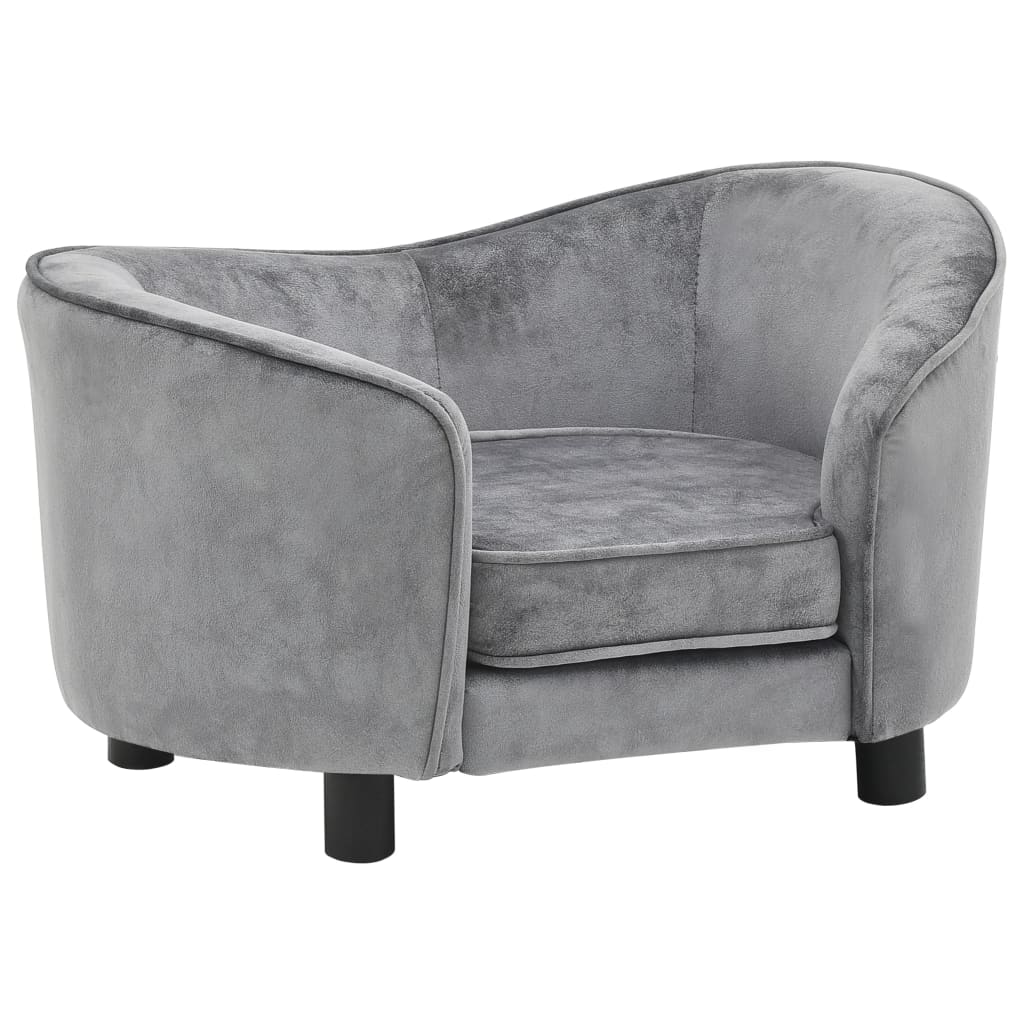 Dog sofa, gray, 69 x 49 x 40 cm, plush