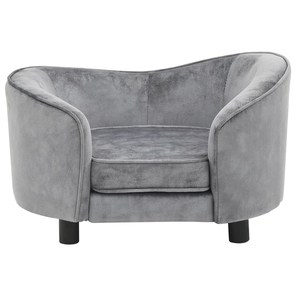 Dog sofa, gray, 69 x 49 x 40 cm, plush