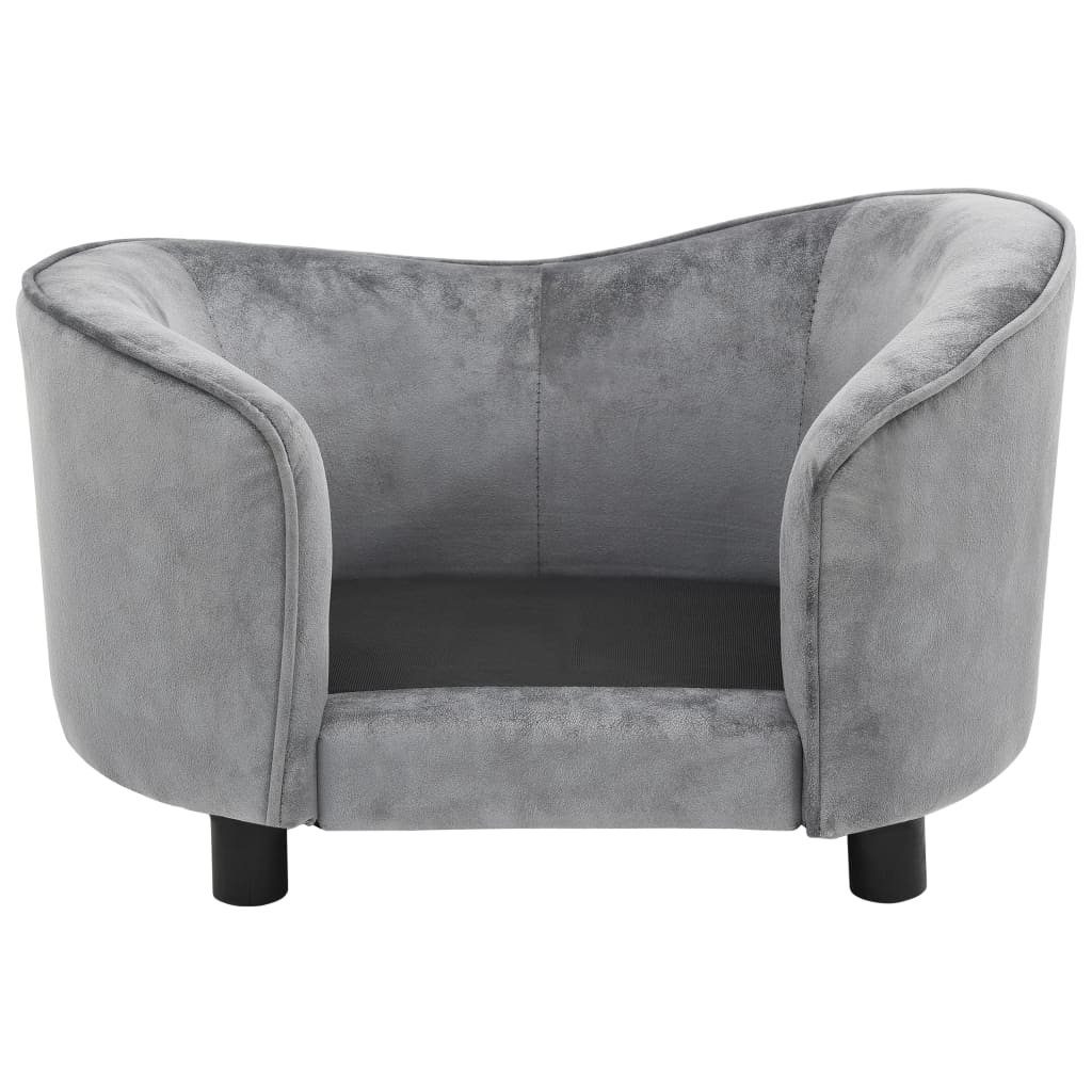 Dog sofa, gray, 69 x 49 x 40 cm, plush