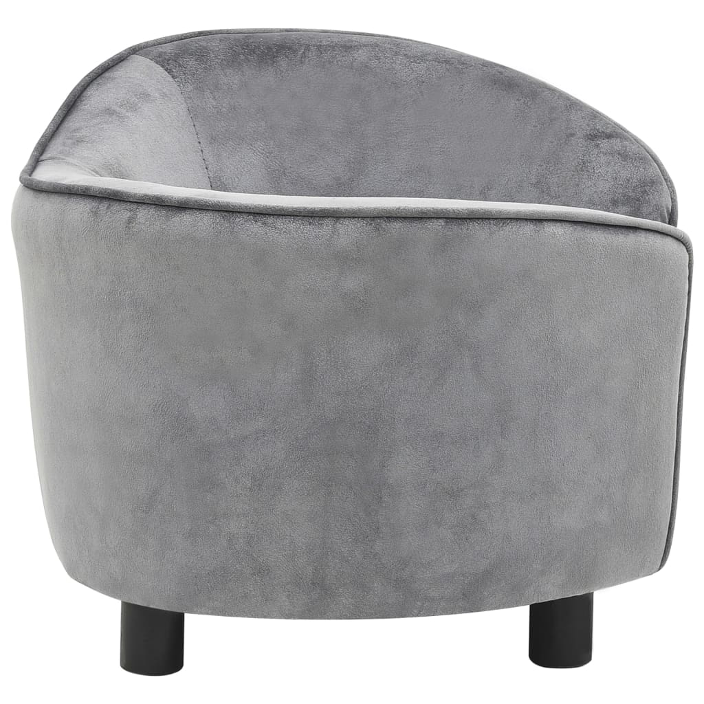 Dog sofa, gray, 69 x 49 x 40 cm, plush