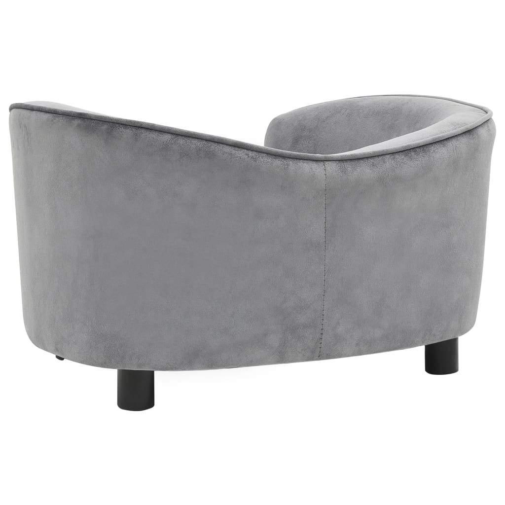 Dog sofa, gray, 69 x 49 x 40 cm, plush