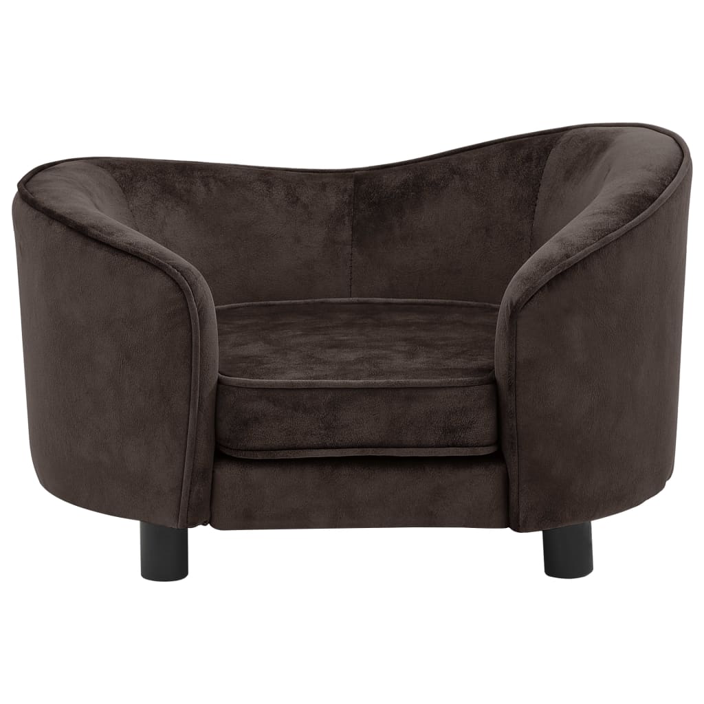Dog sofa, brown, 69 x 49 x 40 cm, plush