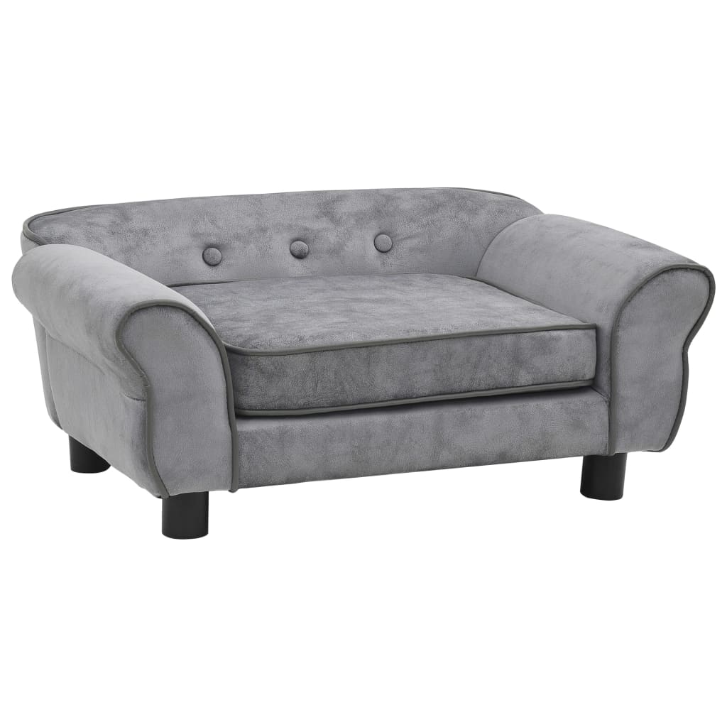 Dog sofa, gray, 72 x 45 x 30 cm, plush