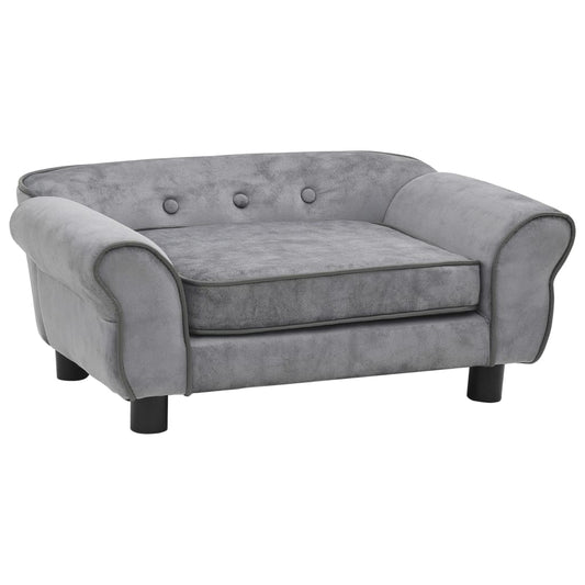Dog sofa, gray, 72 x 45 x 30 cm, plush