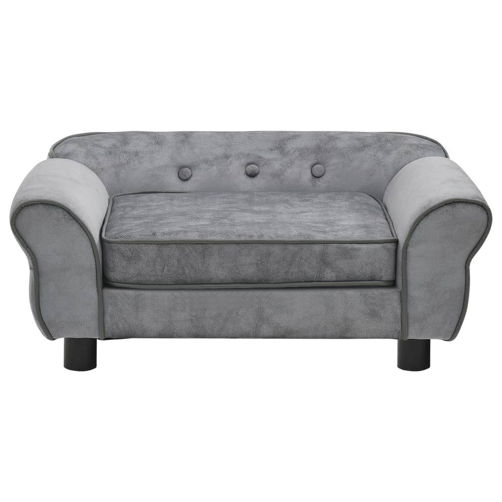 Dog sofa, gray, 72 x 45 x 30 cm, plush