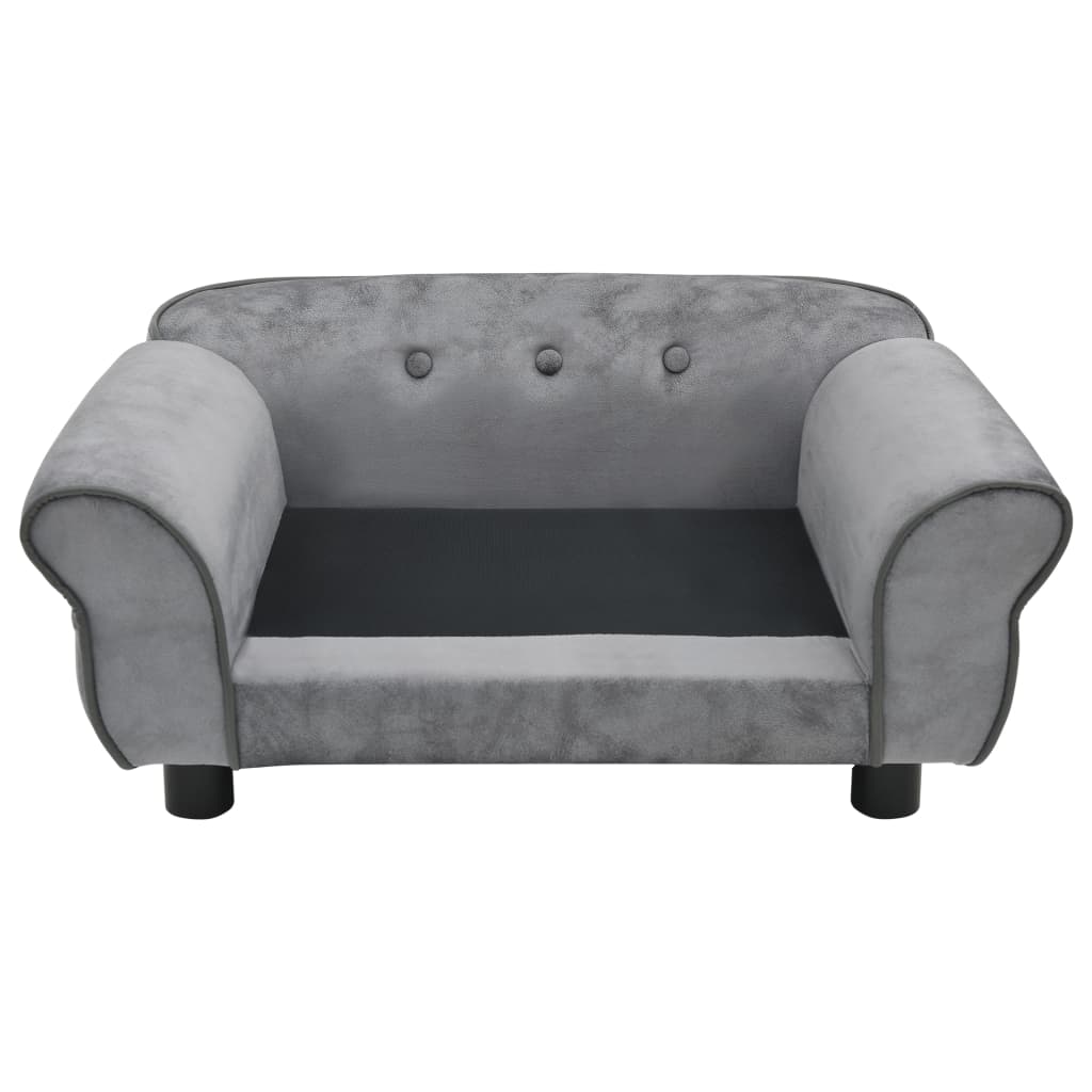 Dog sofa, gray, 72 x 45 x 30 cm, plush