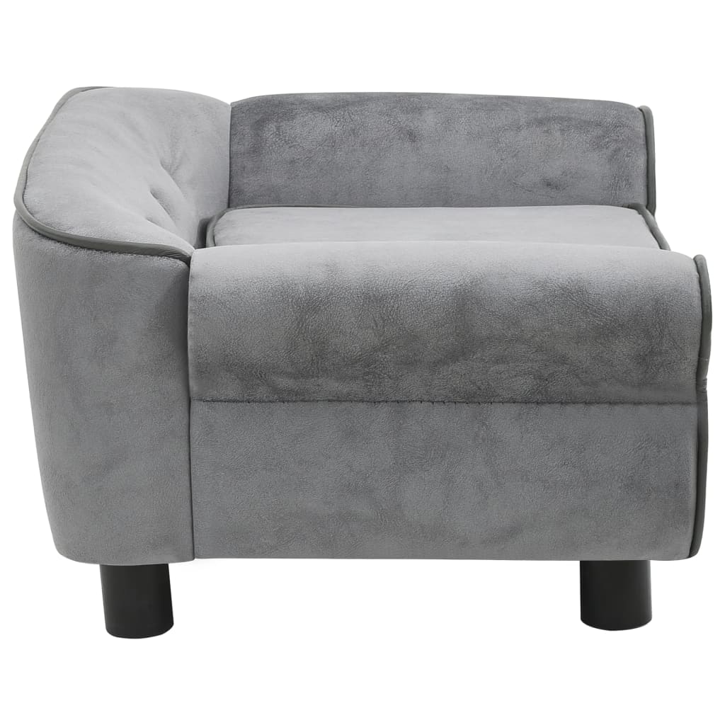 Dog sofa, gray, 72 x 45 x 30 cm, plush