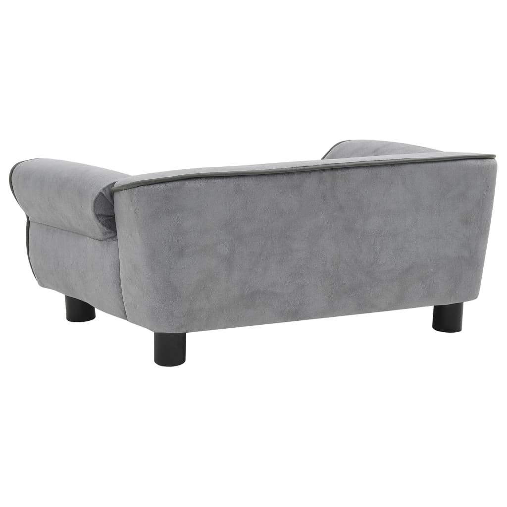 Dog sofa, gray, 72 x 45 x 30 cm, plush