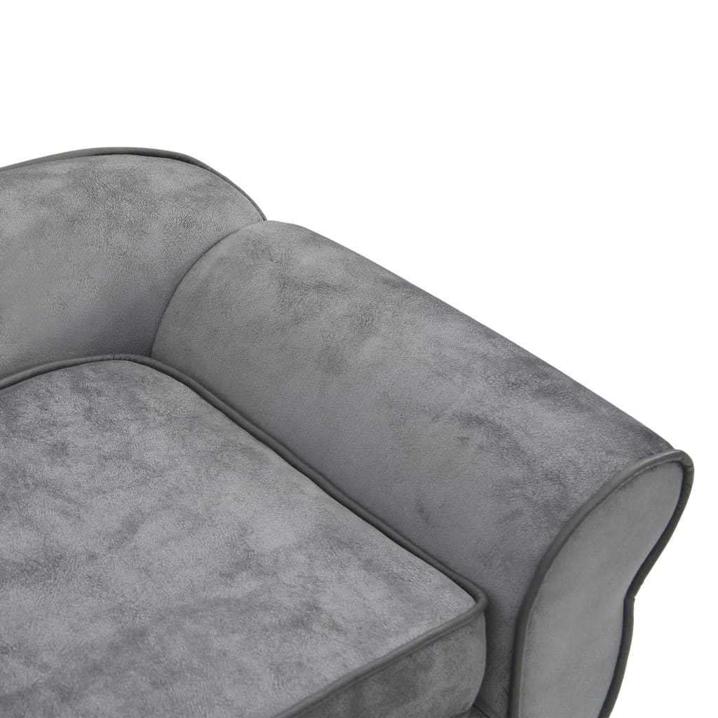 Dog sofa, gray, 72 x 45 x 30 cm, plush