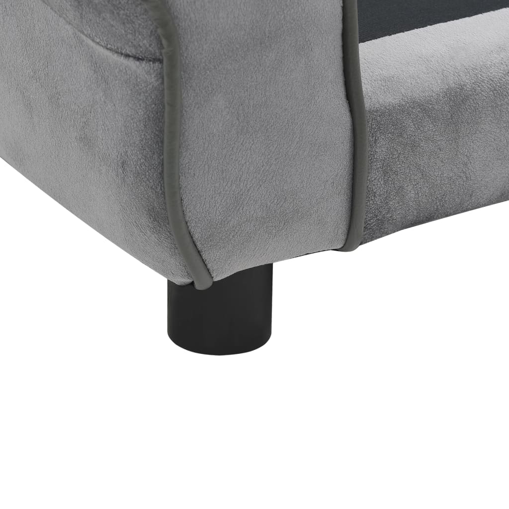 Dog sofa, gray, 72 x 45 x 30 cm, plush