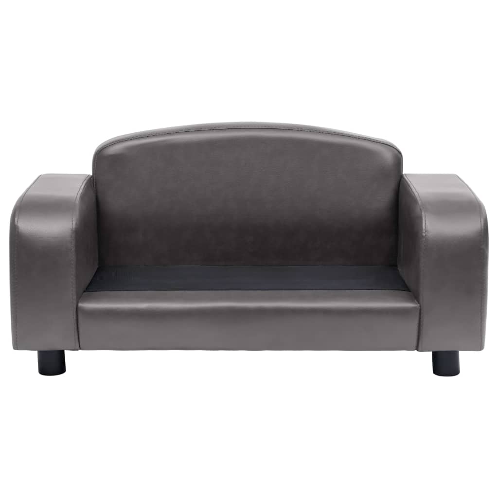 Sofa for dogs, gray, 80 x 50 x 40 cm, ecological leather