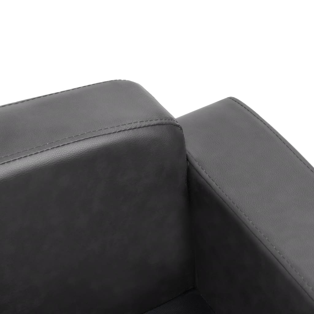 Sofa for dogs, gray, 80 x 50 x 40 cm, ecological leather
