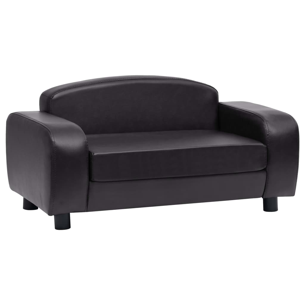 Sofa for dogs, black, 80 x 50 x 40 cm, ecological leather