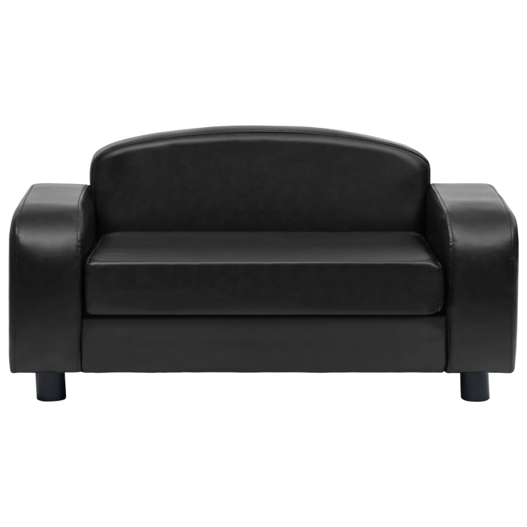 Sofa for dogs, black, 80 x 50 x 40 cm, ecological leather