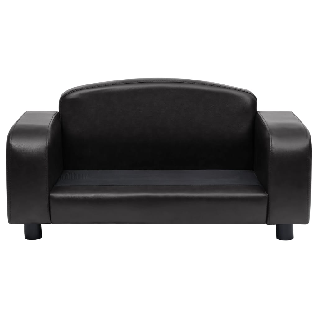 Sofa for dogs, black, 80 x 50 x 40 cm, ecological leather