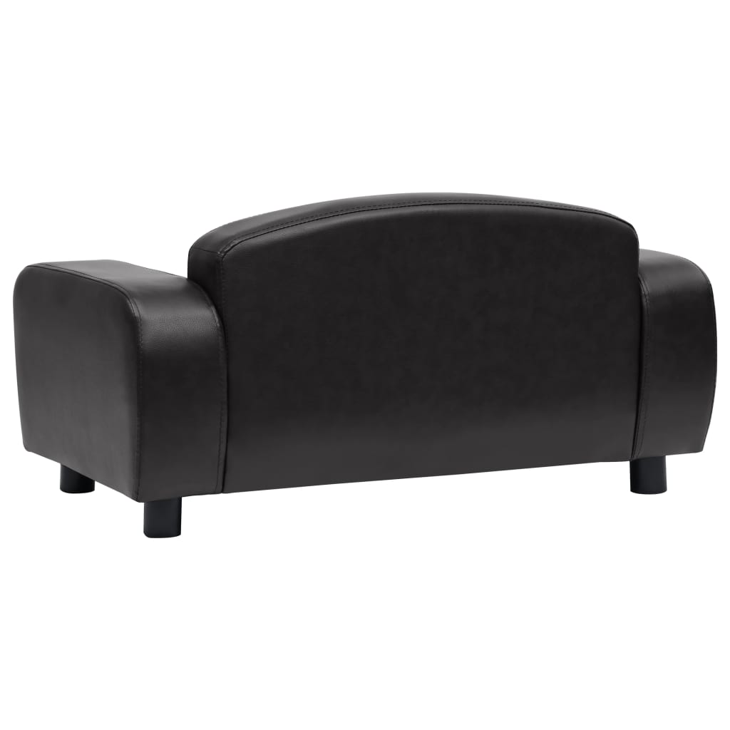 Sofa for dogs, black, 80 x 50 x 40 cm, ecological leather