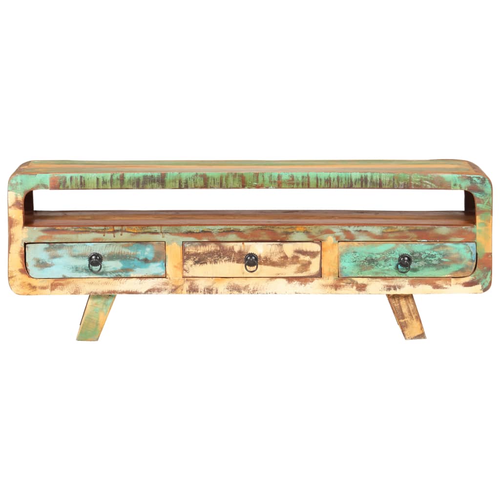 Comodă TV, 117 x 30 x 41 cm, lemn masiv reciclat