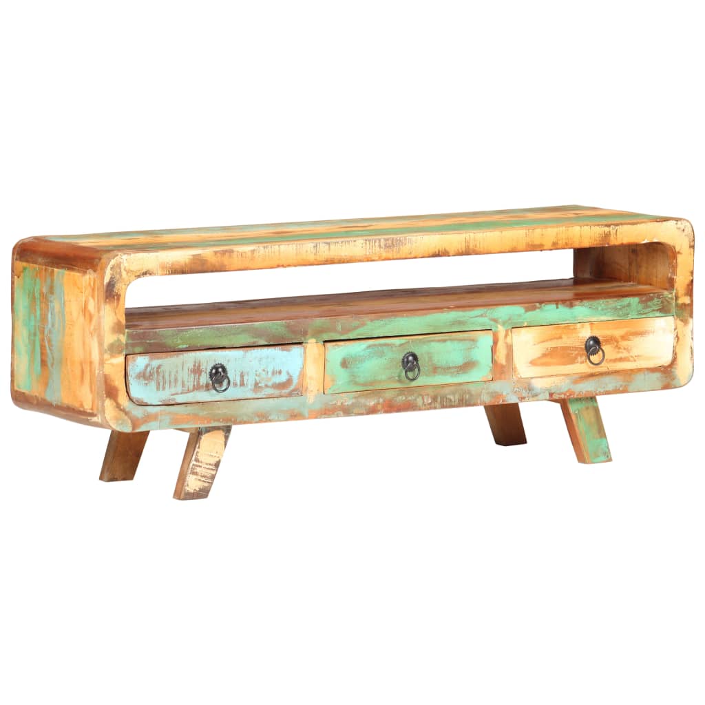 Comodă TV, 117 x 30 x 41 cm, lemn masiv reciclat