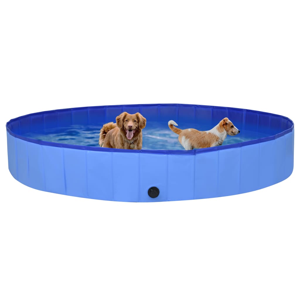 Foldable dog pool, blue, 300 x 40 cm, PVC