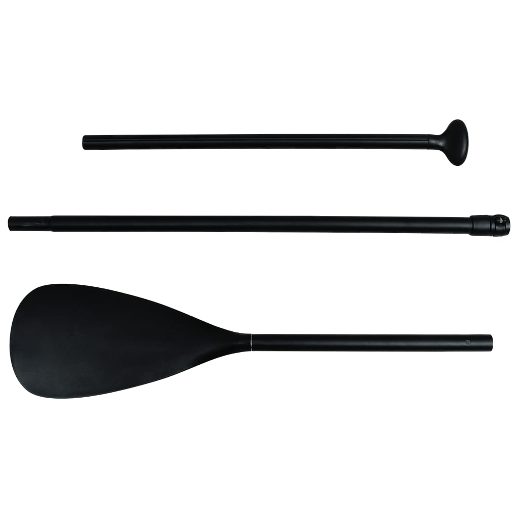 Black and white inflatable SUP board set