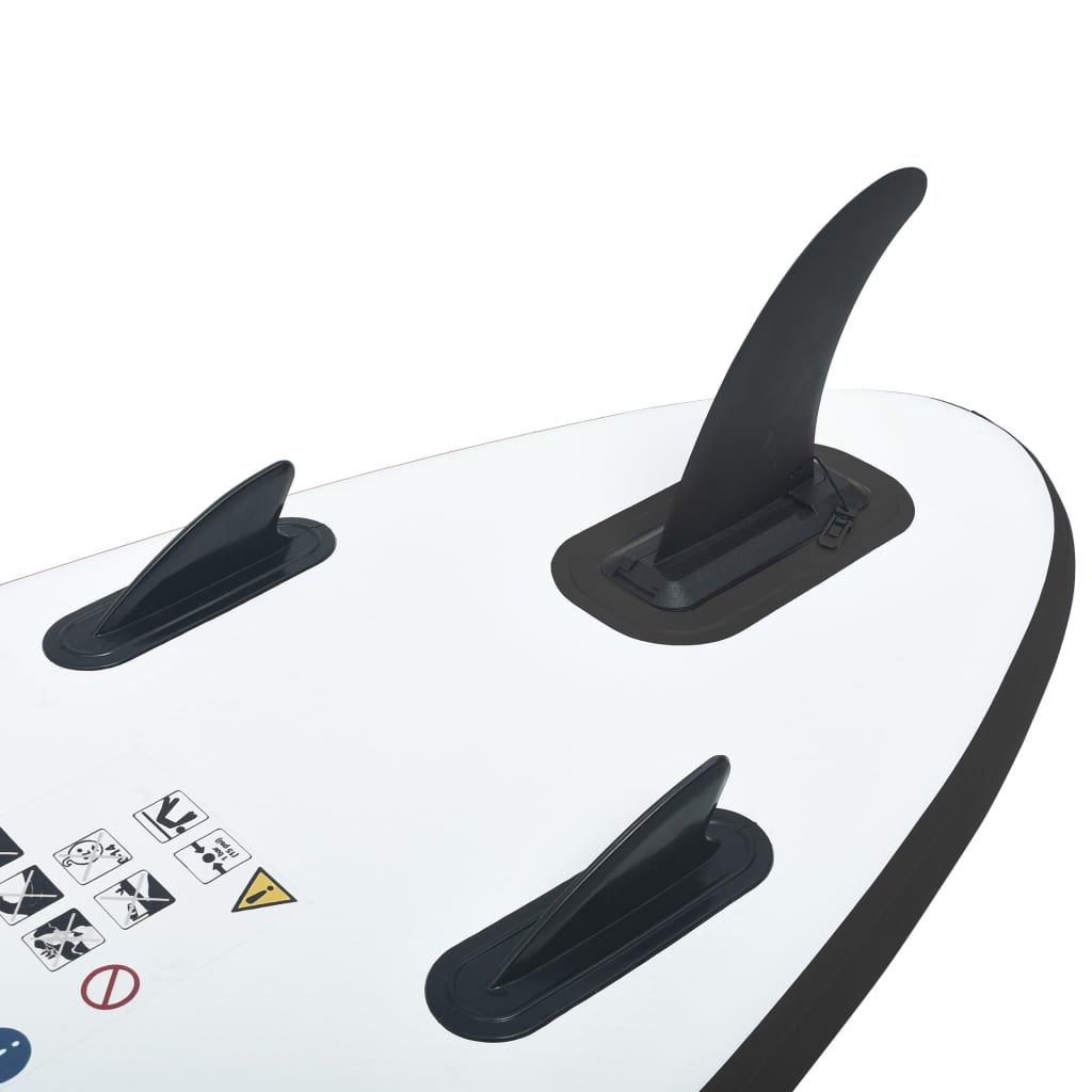 Inflatable SUP board set, black and white