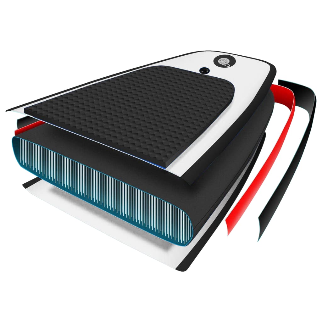 Inflatable SUP board set, black and white