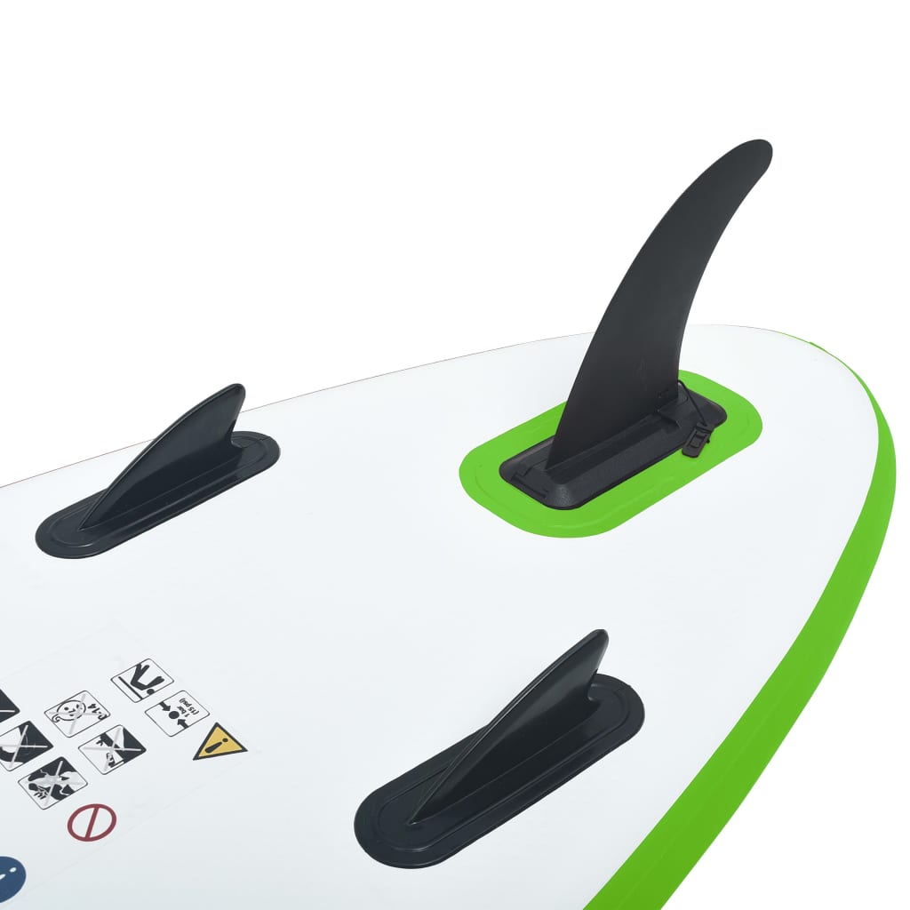 Inflatable SUP board set, green and white