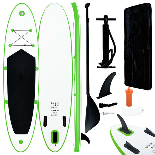Inflatable SUP board set, green and white