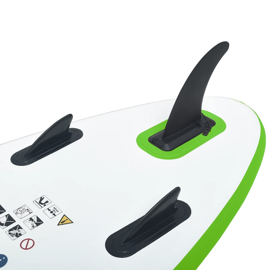 Inflatable SUP board set, green and white