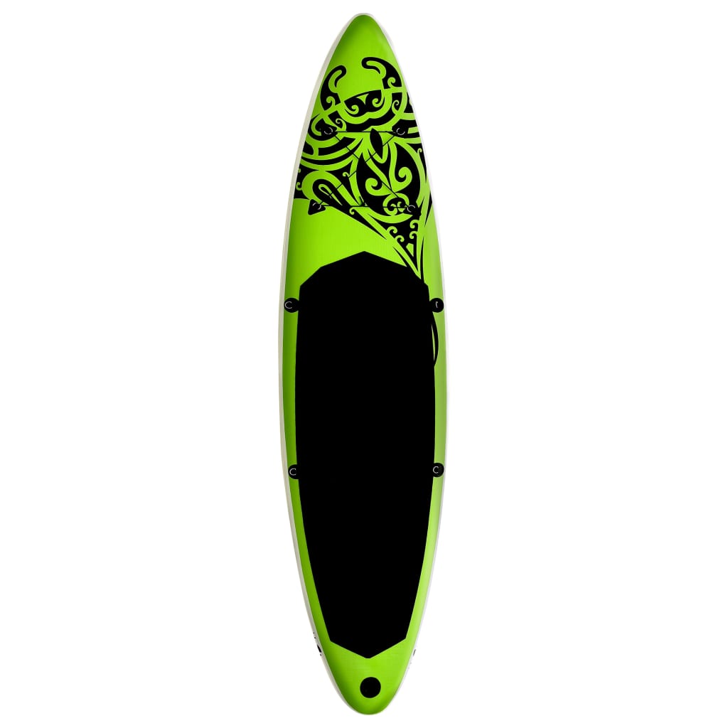 Inflatable SUP board set, green, 366x76x15 cm