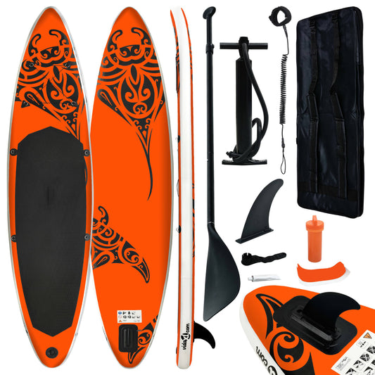 Inflatable SUP board set, orange, 305x76x15 cm