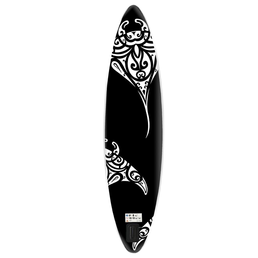 Inflatable SUP board set, black, 305x76x15 cm