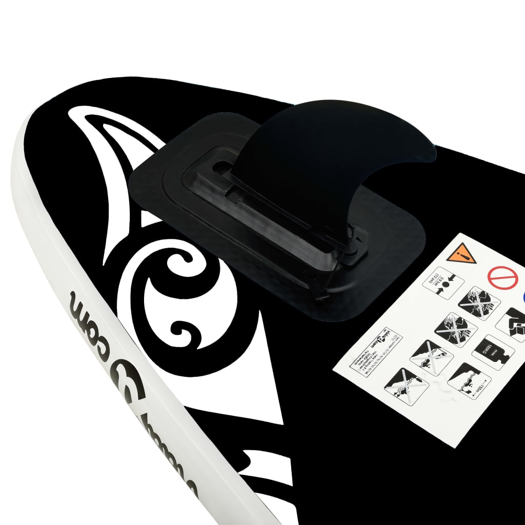 Inflatable SUP board set, black, 305x76x15 cm