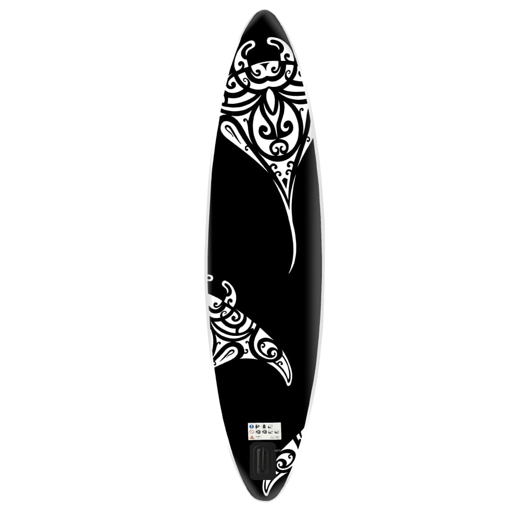 Inflatable SUP board set, black, 320x76x15 cm