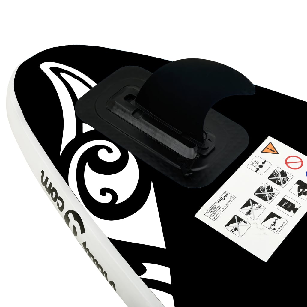 Inflatable SUP board set, black, 320x76x15 cm