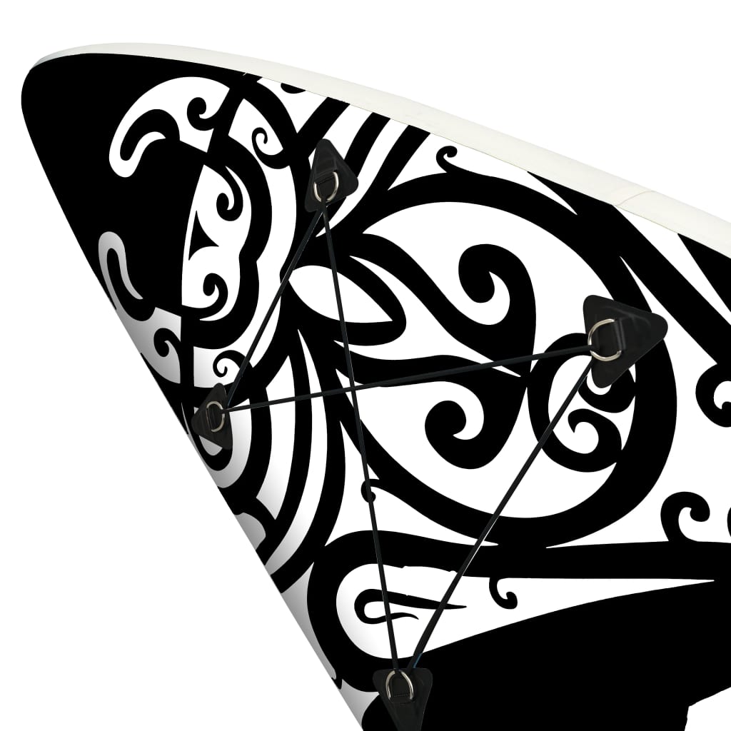 Inflatable SUP board set, black, 366x76x15 cm