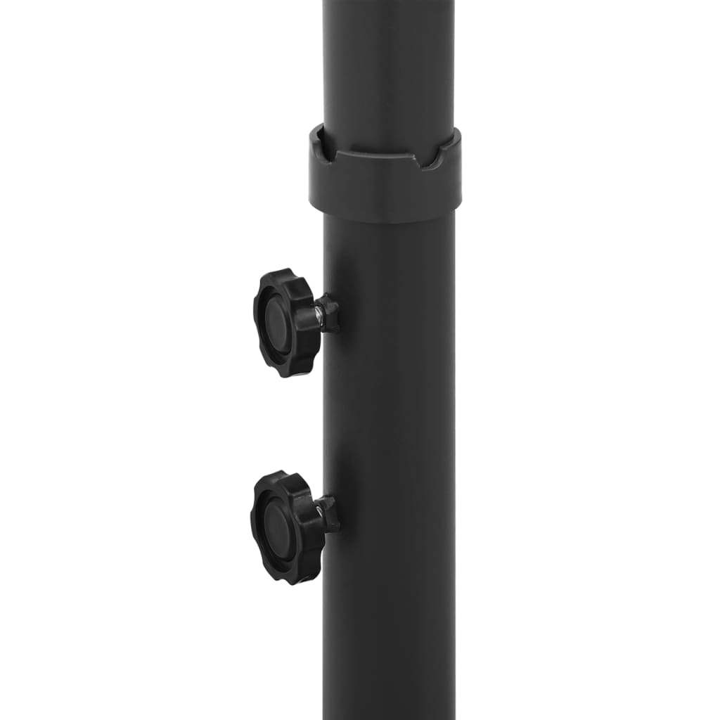Umbrelă de soare dublă, stâlp din oțel, cărămiziu, 600 cm