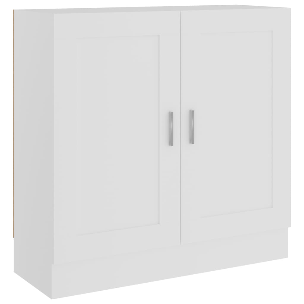 Bibliotecă, alb, 82,5x30,5x80 cm, lemn prelucrat