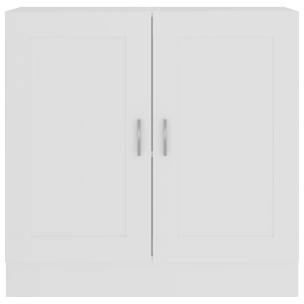 Bibliotecă, alb, 82,5x30,5x80 cm, lemn prelucrat