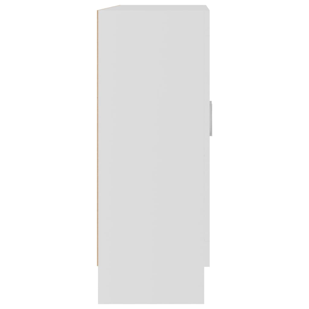 Bibliotecă, alb, 82,5x30,5x80 cm, lemn prelucrat