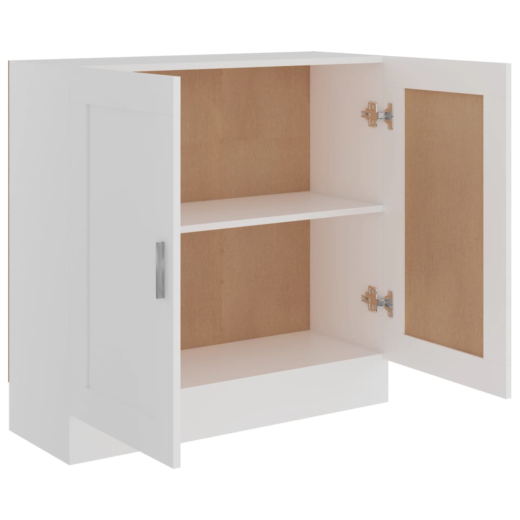 Bibliotecă, alb, 82,5x30,5x80 cm, lemn prelucrat